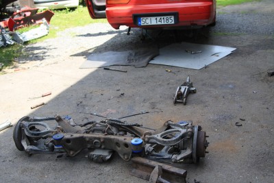 wózek juz z nowymi pouliretanami