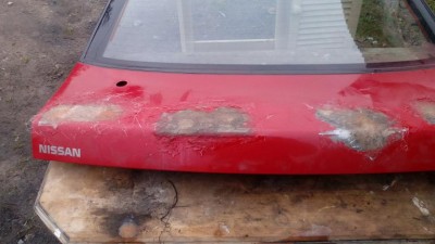 Docieranie przeniesione na zewnątrz. Oczywiście od środka też oklejone żywicą i włóknem.  Może jeszcze dzisiaj wrzucę fotkę z efektem końcowym;)